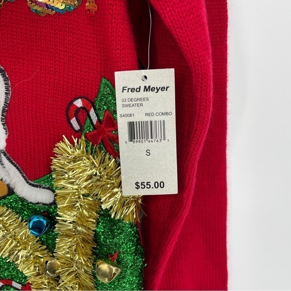 33 Degrees Christmas Sweater Naughty is the New Nice Ugly dog - Picture 5 of 7